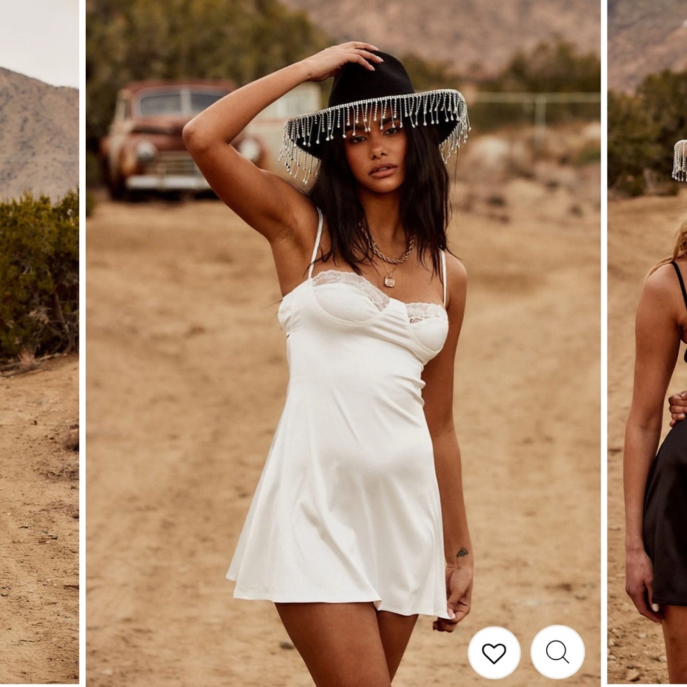12th Tribe White Slip Mini Dress